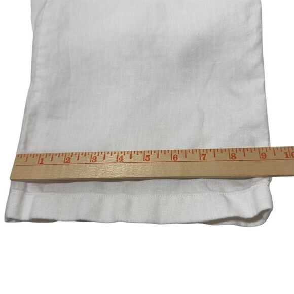 VINEYARD VINES 100% LINEN WHITE CARGO WIDE LEG PANTS POCKETS RESORTWEAR 10‎ - Picture 8 of 13